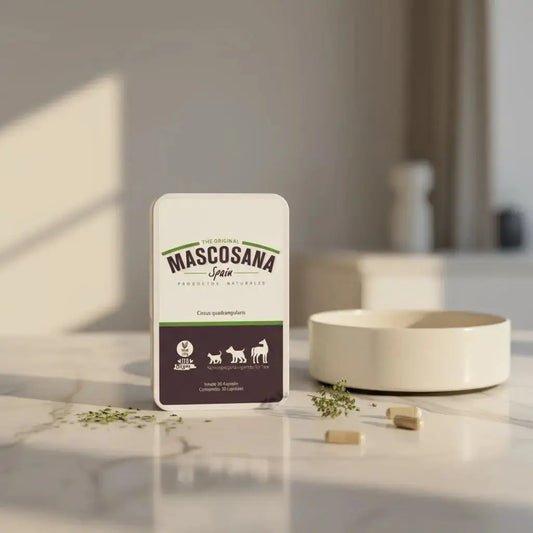 Mascosana Cissus - Tratamiento articular para 1 mes - Para perros, gatos y caballos - 30 Cápsulas - Suplemento nutricional para proteger las articulaciones y para el desarrollo de los tejidos