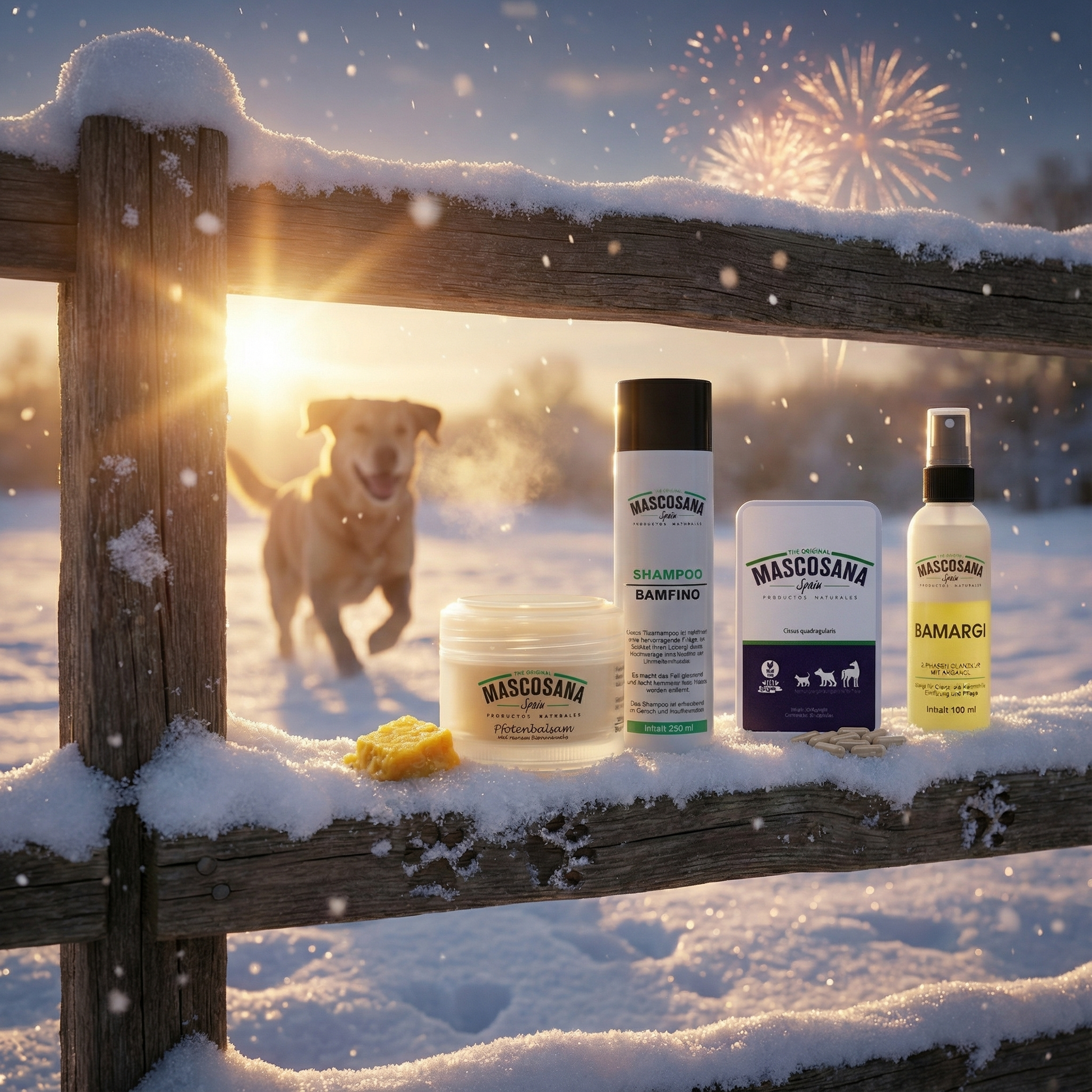 Mascosana - Shampoo Bamfino für Hunde, Katzen & Pferde - 250 ml - Fellpflege - Vegan Mascosana